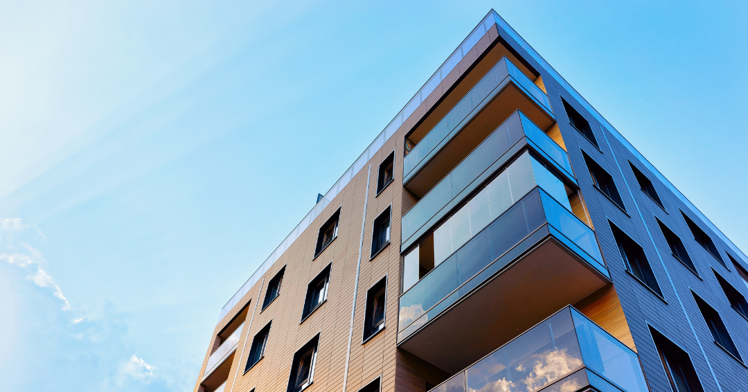 ground shot of apartment building